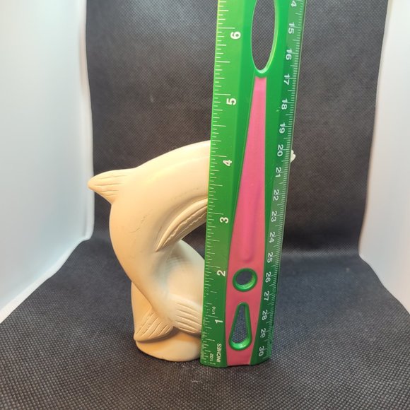 Handmade Soap Stone Dolphin Carved Africian Folk Art - Picture 6 of 8